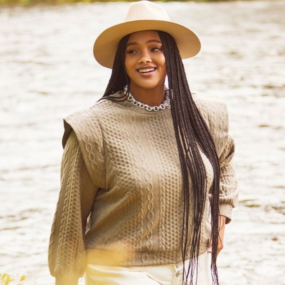 Eloquii Size 18/20 Extended Shoulder Sweatshirt